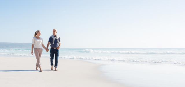 Senior Couple Enjoying Their Time on the Beach